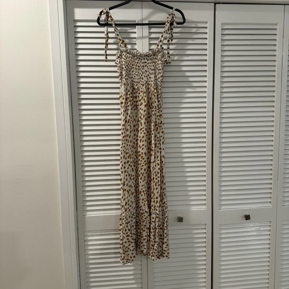 Women’s Sundress, Polka Dot/Ruffle Cotton Dress - Picture 4 of 4
